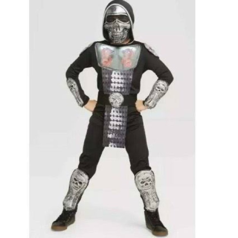 Light up Iron Skull Ninja costume size S